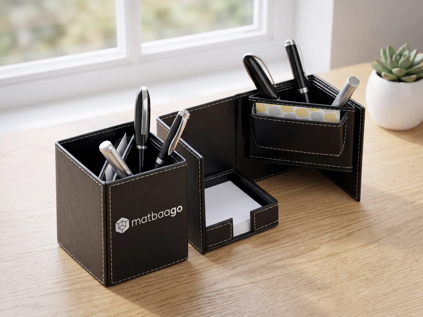 Deri Masaüstü Organizer – D-3136