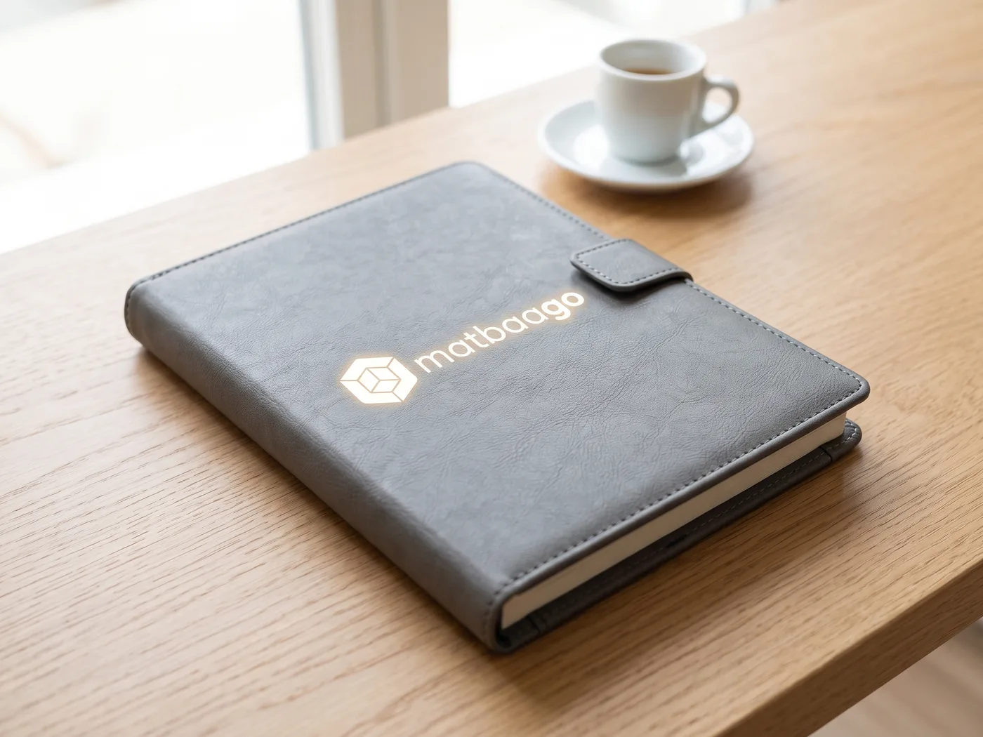 Kablosuz şarjlı powerbank organizer — örnek logo uygulamasıyla