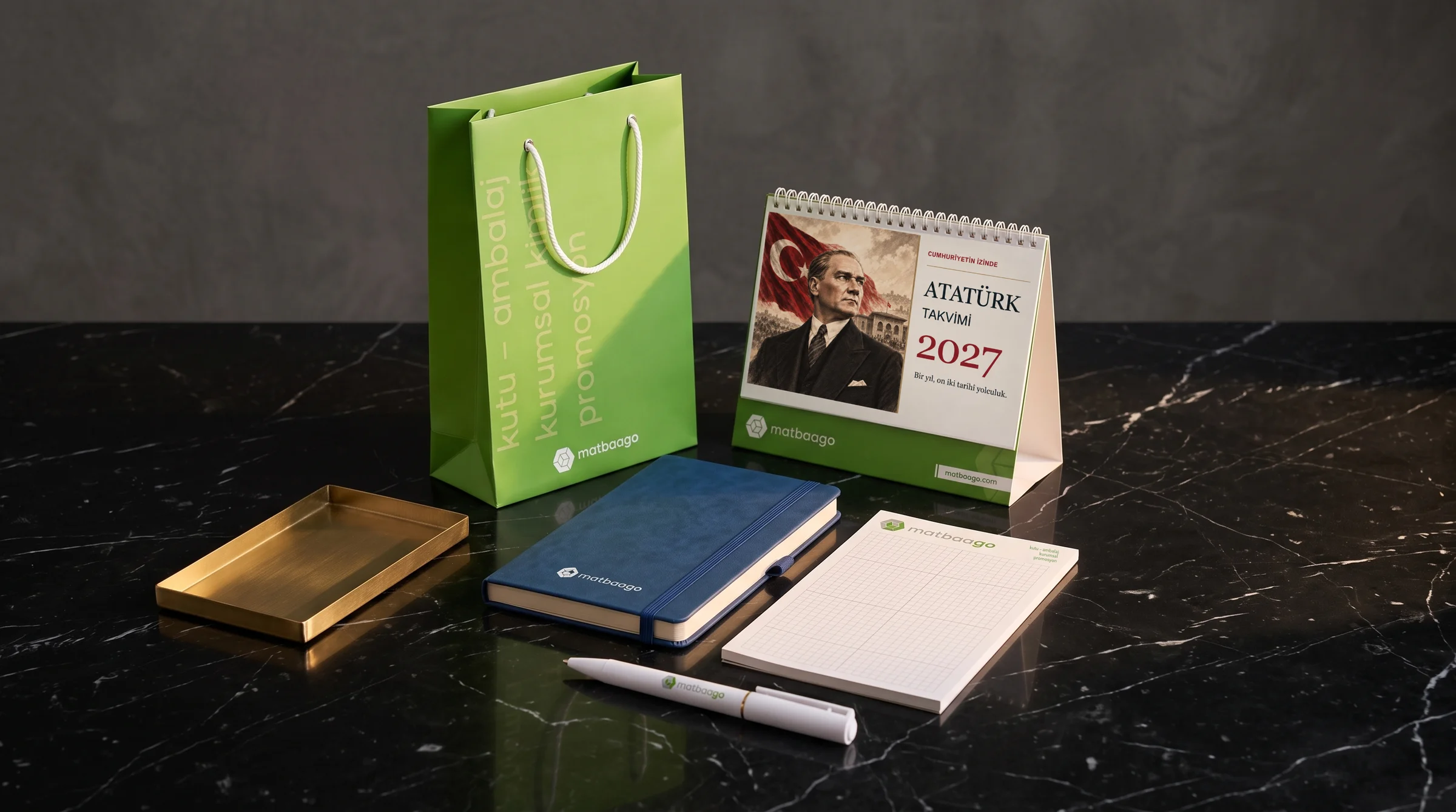 Eko Set 4: setin ürünleri matbaago logosuyla